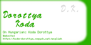 dorottya koda business card